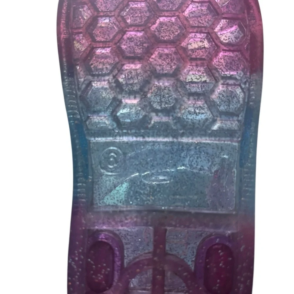 Kids Glitter Sandals - Purple, Pink, and Blue Size 6 - Toddlers Carters Jellies